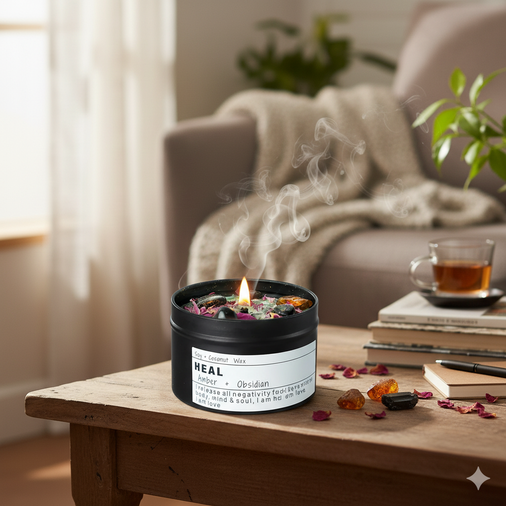 Crystal Infused Candles